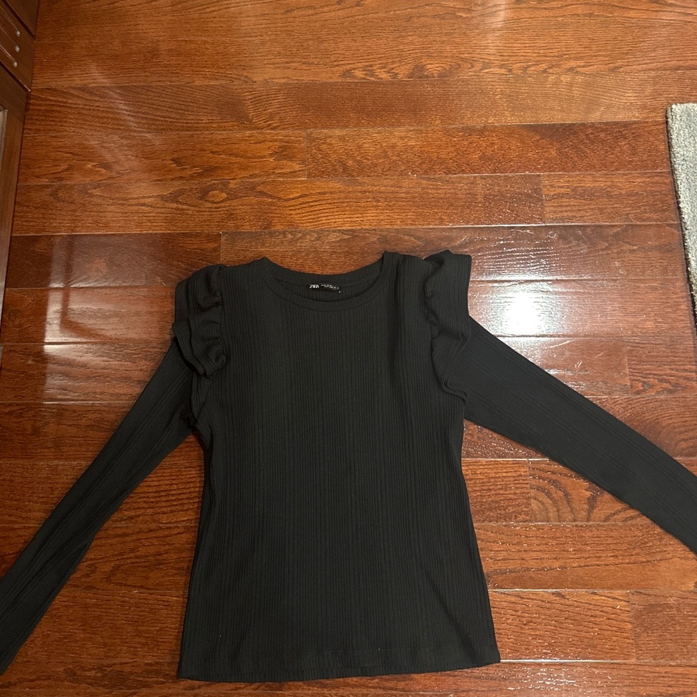 ZARA Black long sleeve shirt